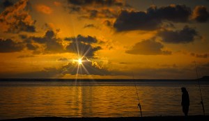 One of may "golden" sunrises can be seen...